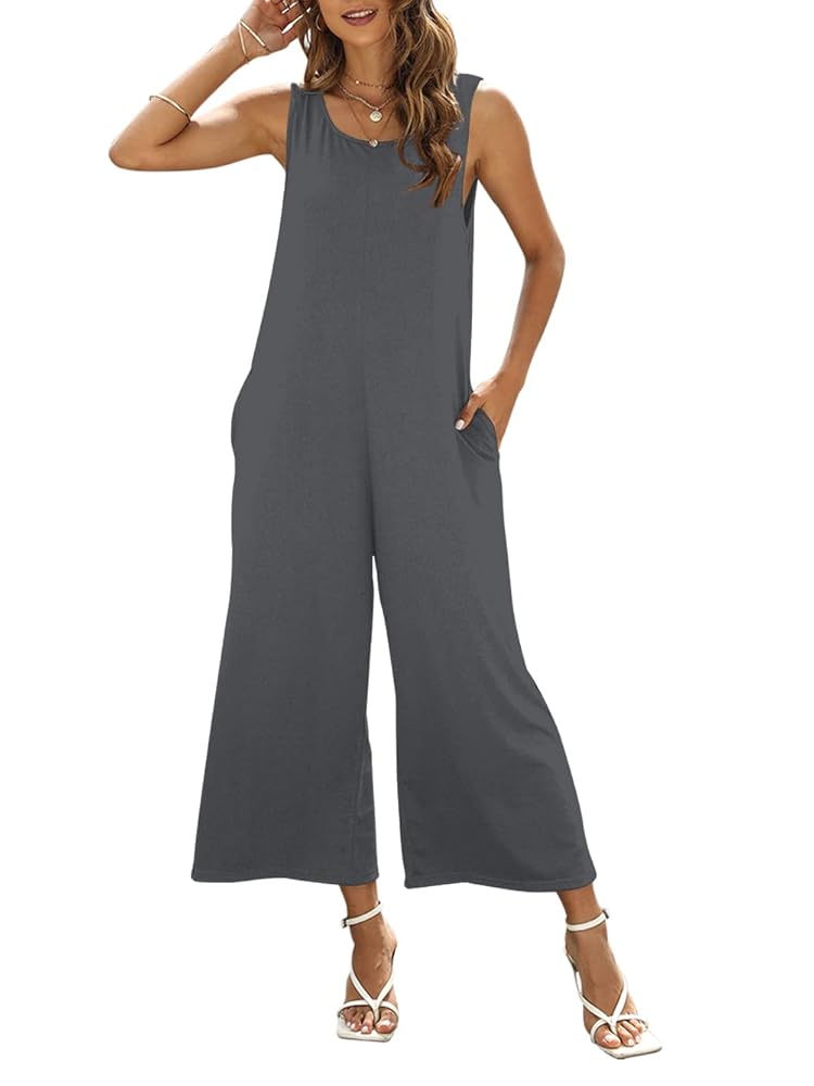 Amazon.com: Nfsion Women's Summer Casual Loose Tank Jumpsuit